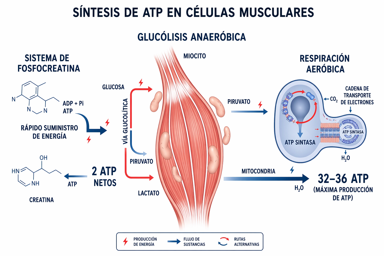 Síntesis de ATP y otros Factores de Crecimiento durante el ejercicio físico