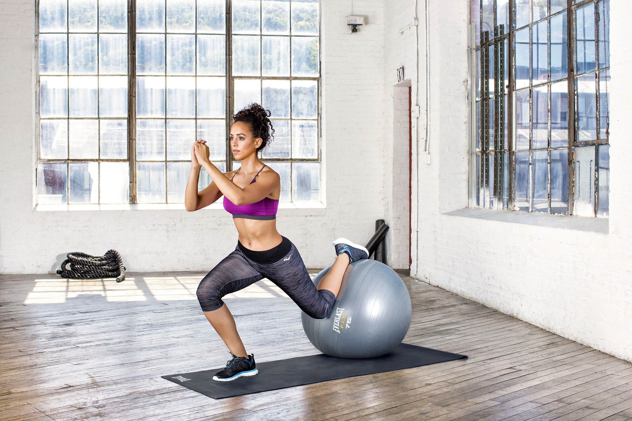 Balón Pilates Everlast Gris 75 cm