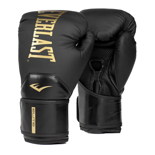 Guante Boxeo Everlast Elite 2 Negro/Dorado