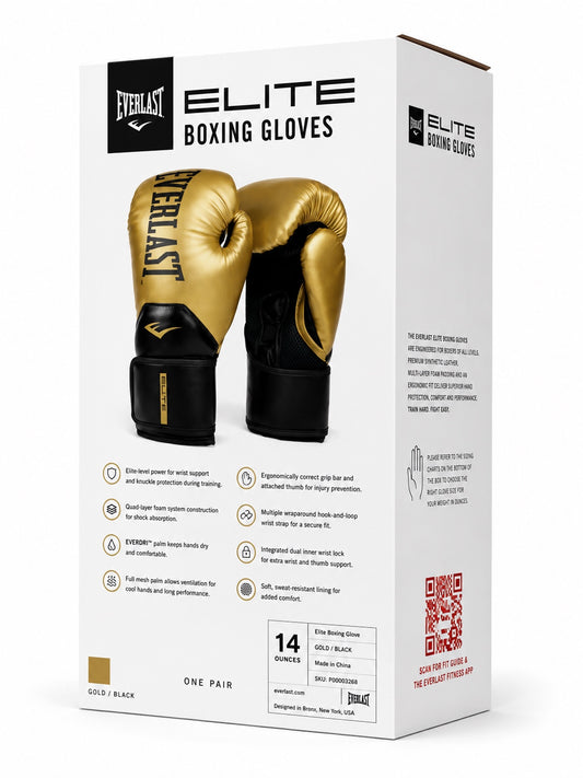 Guantes de Boxeo Everlast Elite 2 Dorado/Negro