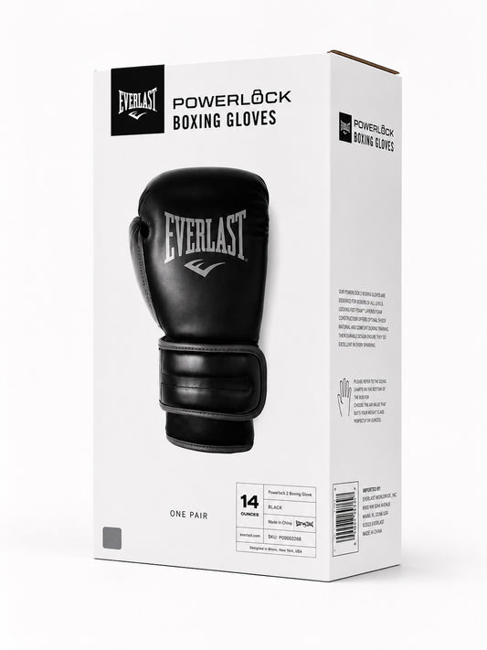 Guantes de Boxeo Everlast Powerlock 2 TR Hook & Loop Negro