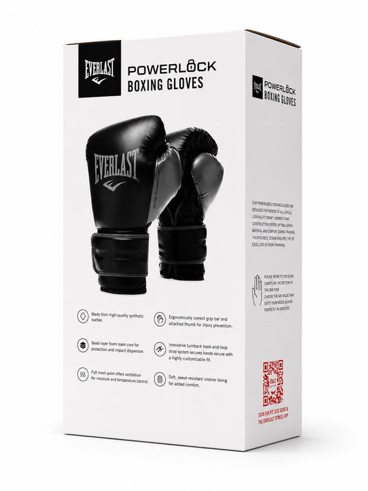 Guantes de Boxeo Everlast Powerlock 2 TR Hook & Loop Negro