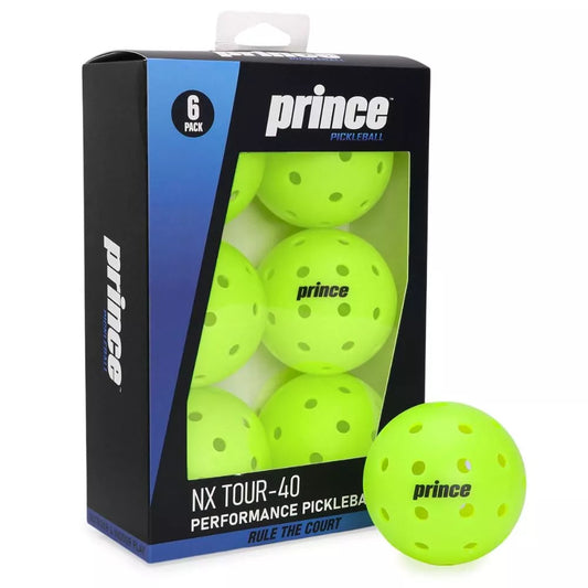 Pelotas Pickleball Prince NX Tour 40 (6 unidades)
