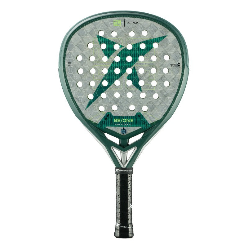 Pala de pádel Drop Shot Furia Attack 1.0 con caras Carbon 18K Textreme y estructura doble tubular carbono, nivel medio-avanzado
