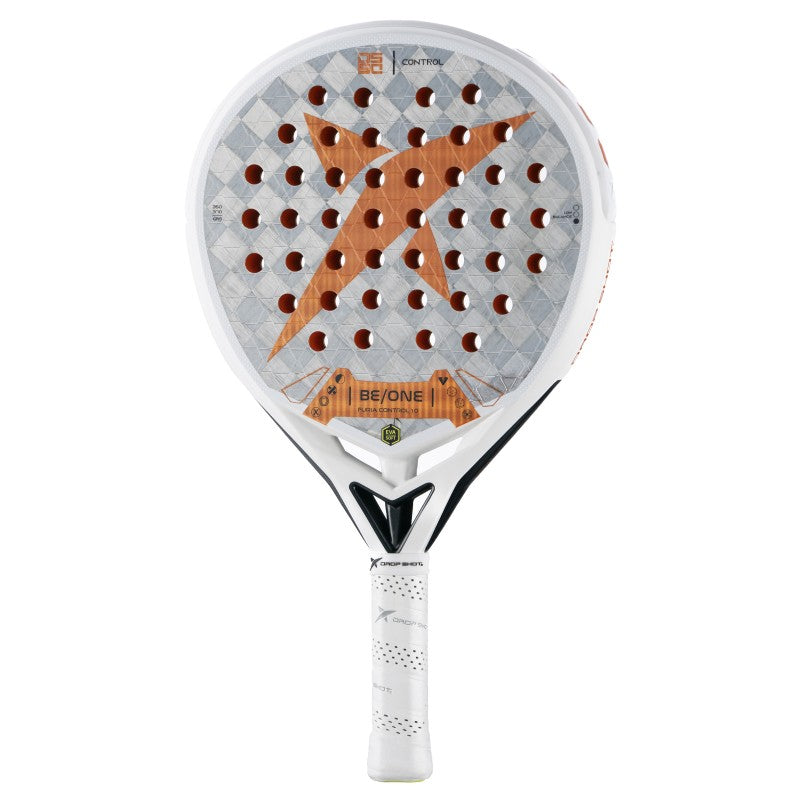 Pala de pádel Drop Shot Furia Control 1.0 con caras Carbon 18K Textreme, núcleo Eva Soft y diseño dorado, nivel medio-avanzado

